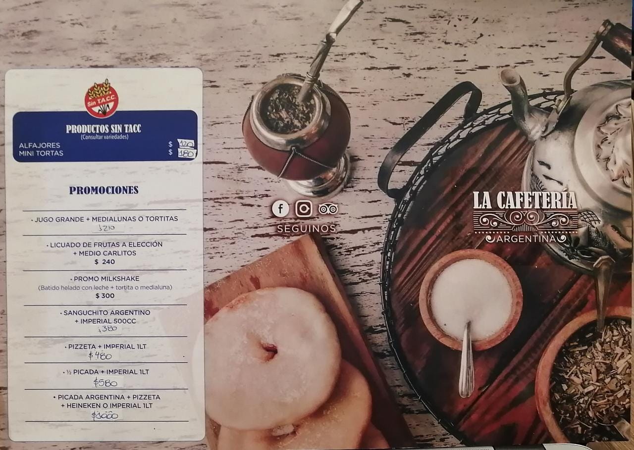 Carta de LA CAFETERIA ARGENTINA — página 1